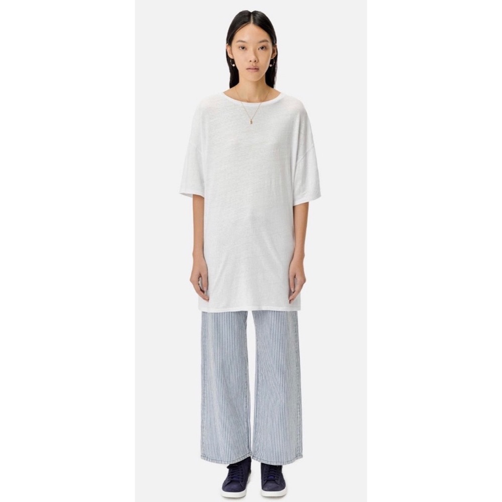 John Elliott Jersey Oversized White Long Tee